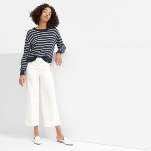 Everlane Wide Leg Crop Utility White Pant 2